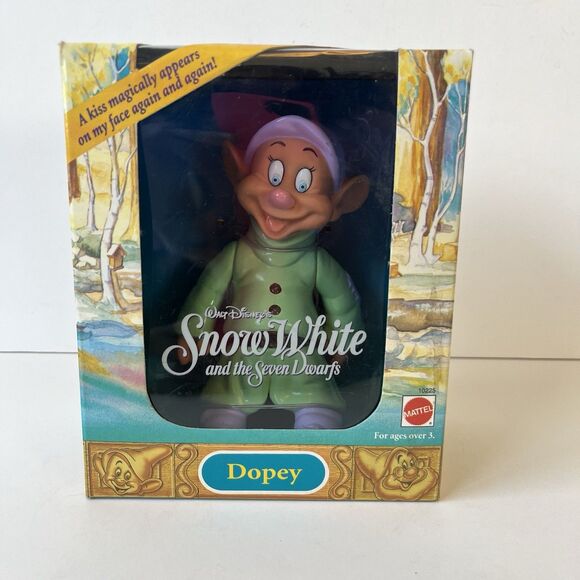 1992 Mattel Disney Snow White and The 7 Dwarfs Dopey Doll Magic Color Change - Picture 2 of 5